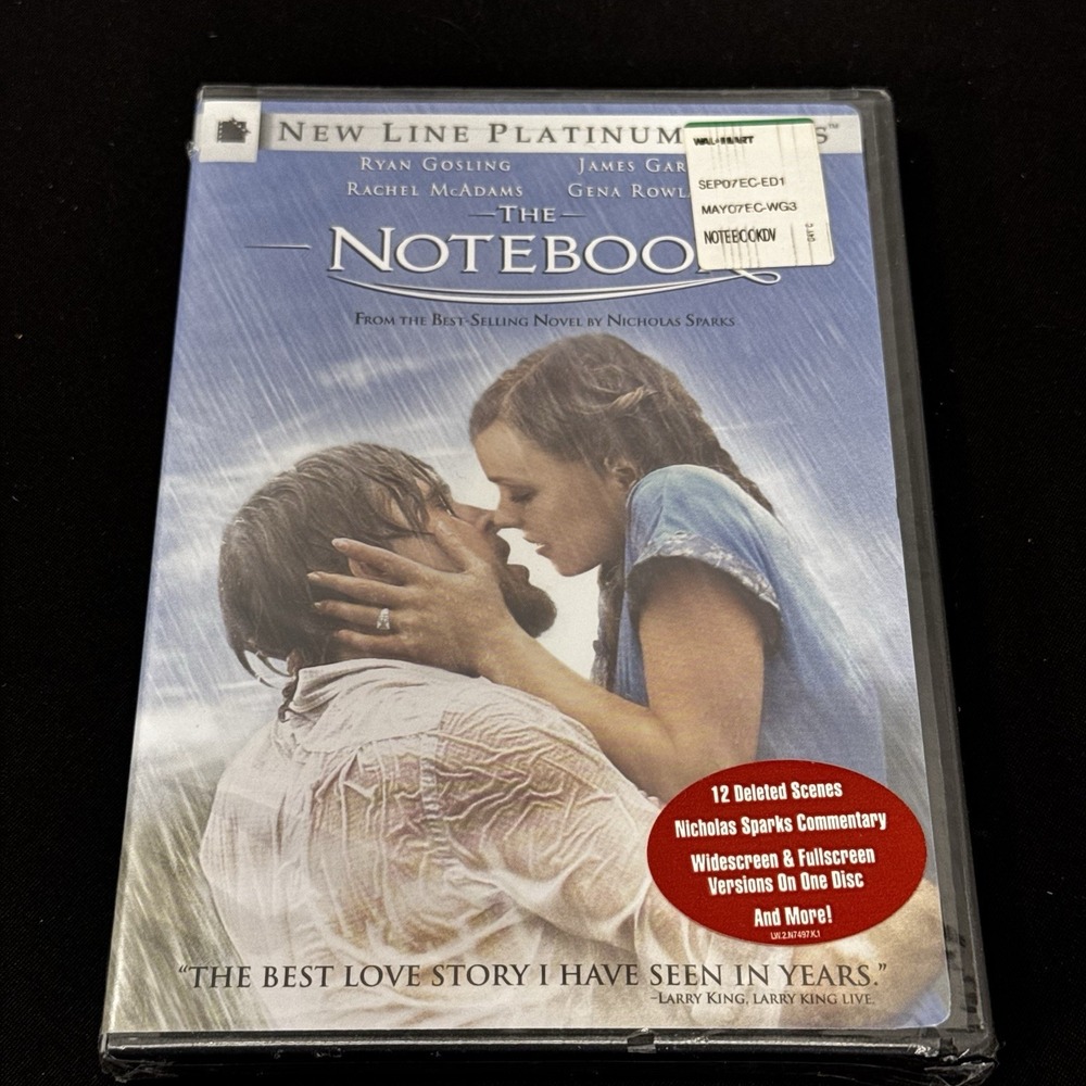 The Notebook (DVD, 2004) Ryan Goseling Rachel McAdams PG-13 NEW SEALED